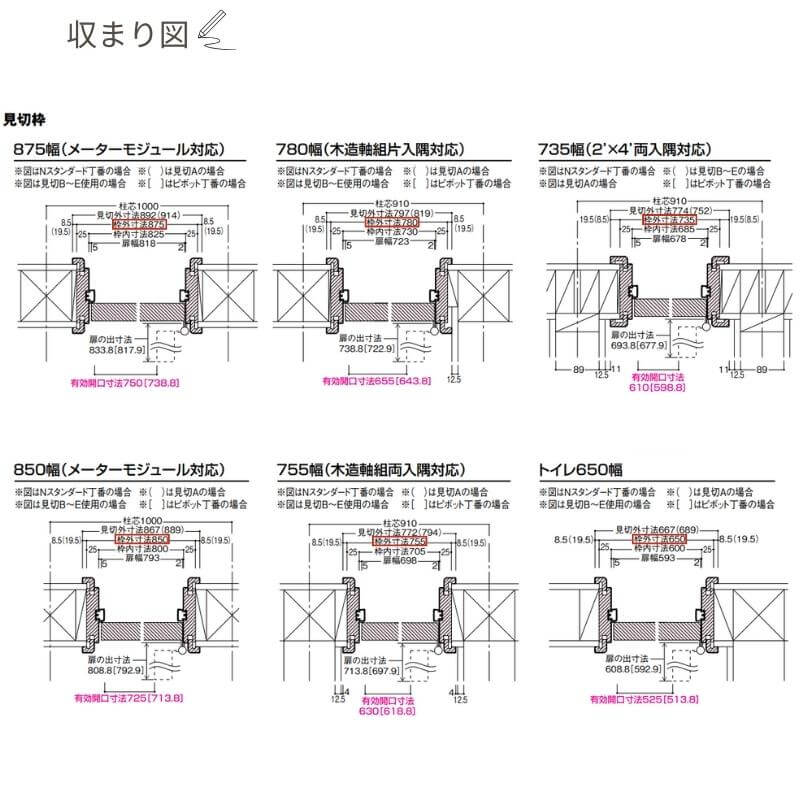 大建工業 ダイケン ハピア M1デザイン 室内ドア トイレドア 開き戸