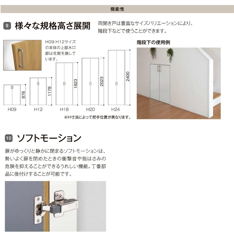 クローゼットドア 開き戸 両開き戸 ライン枠 RAD 手掛け ラフィス 0712