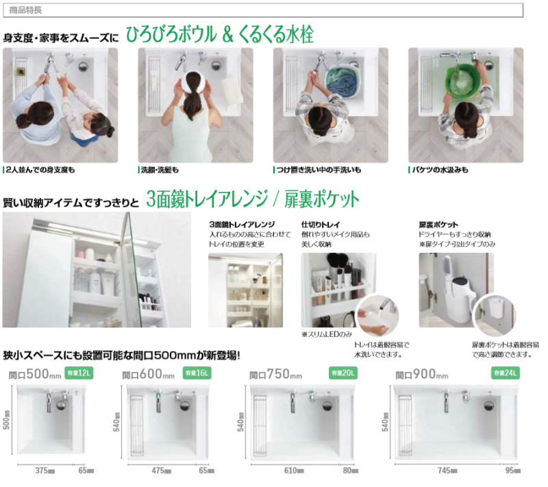 洗面化粧台 リクシル ピアラ ランドリーキャビネット 間口w調整付 間口w750 810mm Ark 752f 洗面台 リフォーム Diy リフォームおたすけdiy