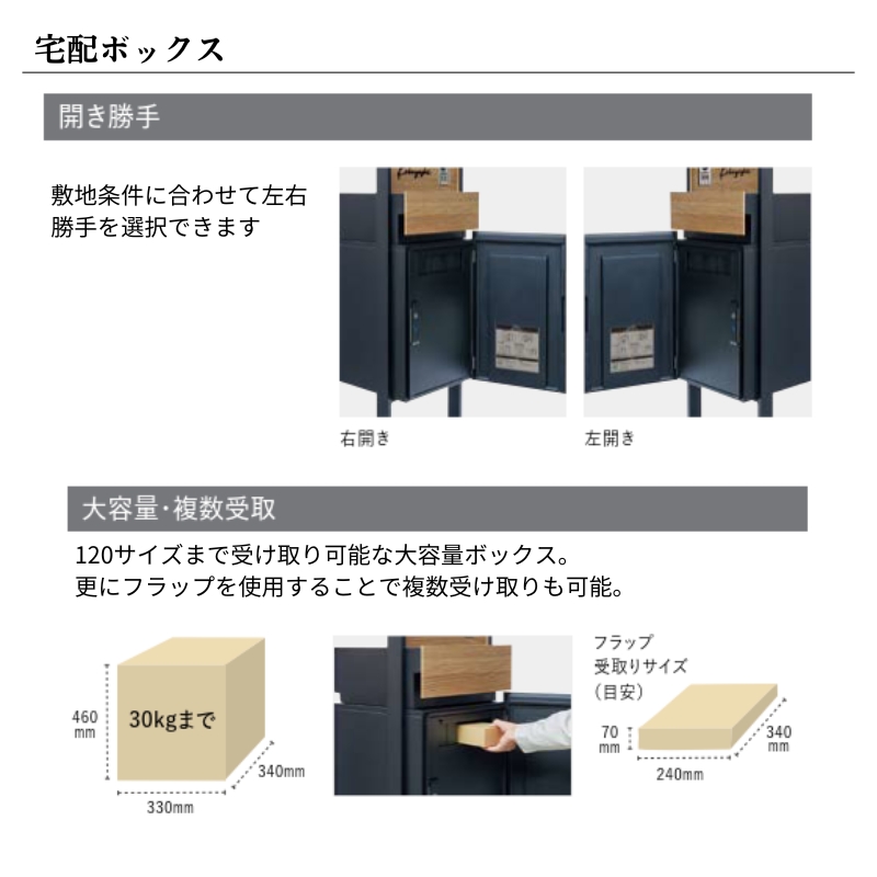 リクシル 機能門柱FF W426×D470×H1353mm 表札なし ポスト 大容量