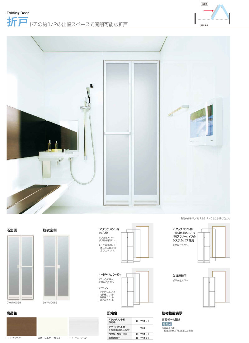 YKKAPオプション 浴室出入口 ドアリモ浴室：見切材ユニット(四方ユニット) 価格比較