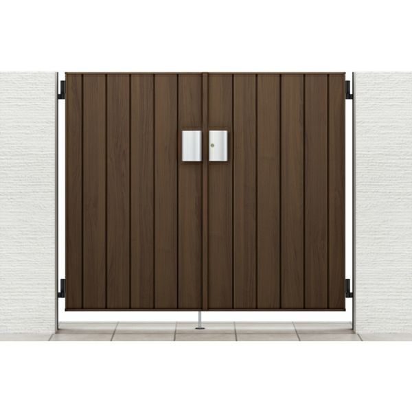 門扉 リクシル 開き門扉AA TM1型 縦桟 両開き 07-12/07-14 柱使用 W1400(700+700)×H1200/1400mm LIXIL 開き門扉 リフォーム