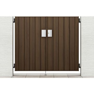 門扉 リクシル 開き門扉AA TM1型 縦桟 両開き 09-12/09-14/09-16 柱使用 W1800(900+900)×H1200/1400/1600mm LIXIL 開き門扉 リフォーム