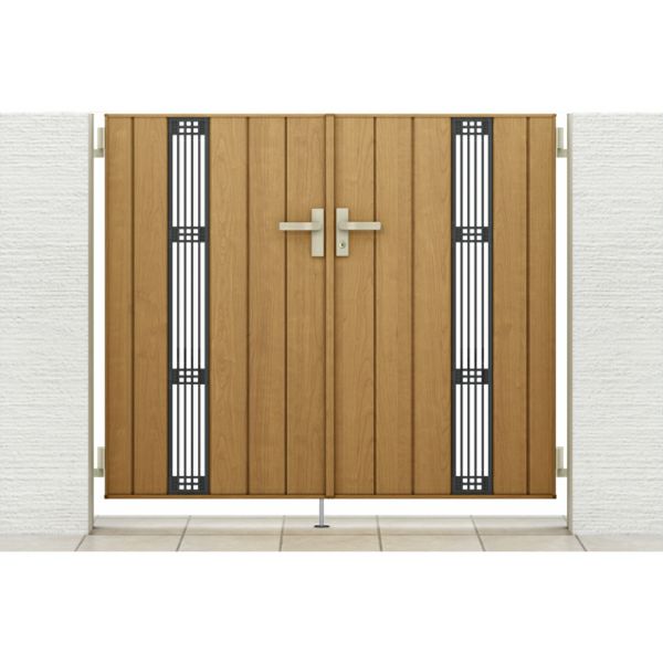 門扉 リクシル 開き門扉AA TS2型 縦桟 両開き 09-12/09-14 埋込使用 W1800(900+900)×H1200/1400mm LIXIL 開き門扉 リフォーム