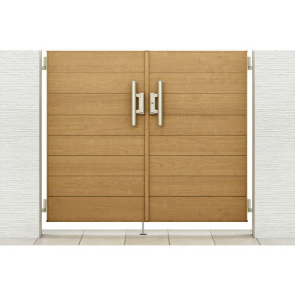 門扉 リクシル 開き門扉AA YM1型 横桟 両開き 09-12/09-14 埋込使用 W1800(900+900)×H1200/1400mm LIXIL 開き門扉 リフォーム