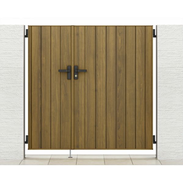 門扉 リクシル 開き門扉AA TM1型 縦桟 両開き 親子 05-07-12/05-07-14 柱使用 W1200(500+700)×H1200/1400mm LIXIL 開き門扉 リフォーム