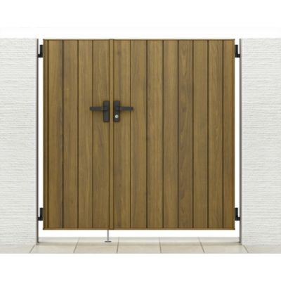 門扉 リクシル 開き門扉AA TM1型 縦桟 両開き 親子 05-09-12/05-09-14/05-09-16 柱使用 W1400(500+900)×H1200/1400/1600mm LIXIL 開き門扉 リフォーム
