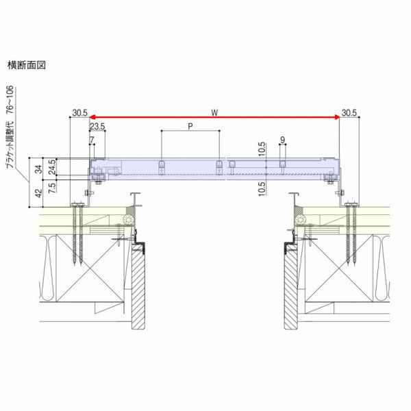 井桁面格子 08311 W986×H1220mm 在来工法 面格子 壁付け 窓 アルミサッシ 後付け 取付 防犯 目隠し LIXIL TOSTEM リクシル トステム リフォーム DIY 3枚目