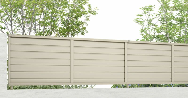 フェンス LIXIL フェンスAB YL2型(横ルーバー2) T-10 本体 2000mm(フリーポールタイプ専用)×1000mm