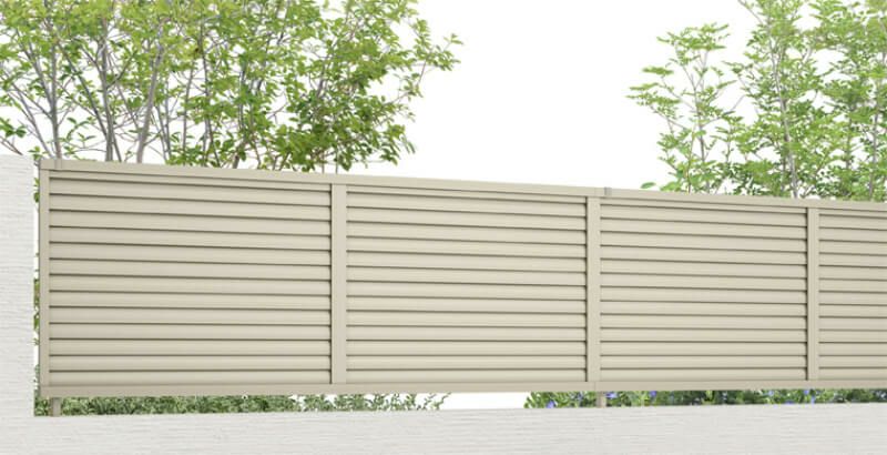 フェンス LIXIL フェンスAB YL3型(横ルーバー3) T-8 本体 2000mm(フリーポールタイプ専用)×800mm