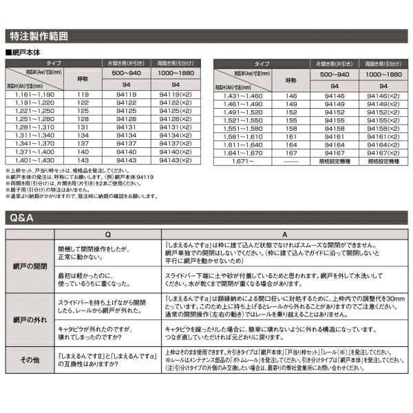網戸 後付用 しまえるんですα 094212 巾Aw940×高さAh2120mm 標準/補助枠納まり 片開き用 片側収納 リクシル LIXIL 横引き収納網戸 リフォームDIY 9枚目