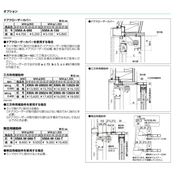 横引き収納網戸 フラットタイプ XMA-09176 片引き 幅MW900×高さMH1760mm YKKAP ドア 玄関網戸 勝手口網戸 マンション アパート リフォーム 後付け用 網戸 DIY 6枚目