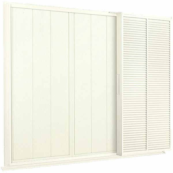 後付け雨戸 LIXIL/TOSTEM 雨戸一筋 半外付型 壁付タイプ Danパネル雨戸 2枚 鏡板付戸袋 オーダーサイズ 幅一筋W1540～1961×高さ一筋H908～1361mm 台風対策