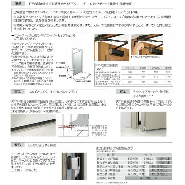 玄関ドア YKKap ヴェナート D30 F11 親子ドア(入隅用) 手動錠 玄関ドア YKKap ヴェナート D30 F11 親子ドア(入隅用) 手動錠