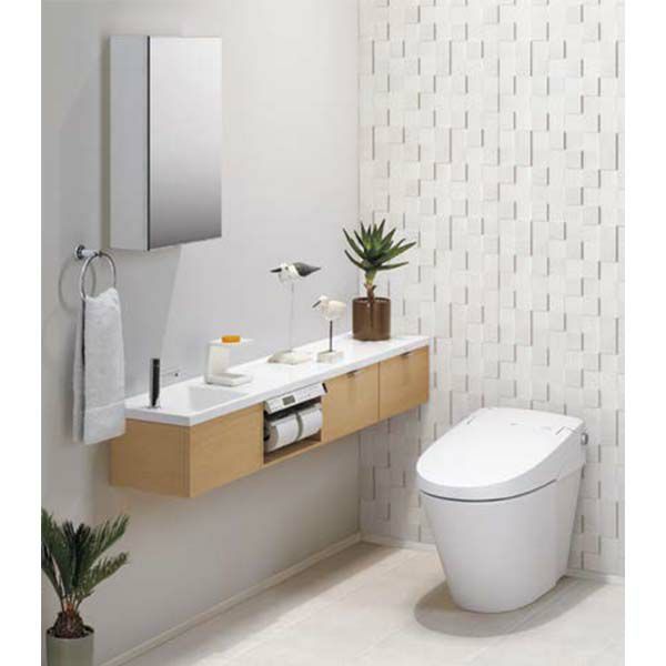 LIXIL・INAX (リクシル・イナックス) トイレ手洗 キャパシア 手洗器一体型カウンター 自動水栓 AN-AMLEAAKXAEX/WCWA -  工具、DIY用品