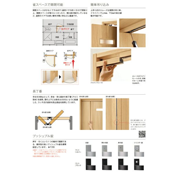 機能ドア 折戸ドア(トイレタイプ) ノンケーシング 室内ドア 機能ドア 折戸ドア(トイレタイプ) ノンケーシング 室内ドア