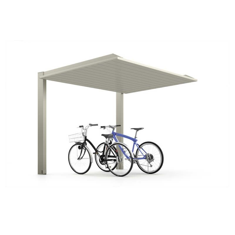 サイクルポート 駐輪場 リクシル カーポートSC ミニ(基本) 21-29型 W2100×L2900 収容台数4～7台用 アルミ形材屋根材 自転車置き場