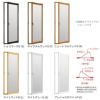 二重窓 内窓 インプラス リクシル テラスドア 和紙調単板ガラス W300～500×H1901～2200mm LIXIL 室内用 窓サッシ 防音 断熱 2重窓 リフォーム DIY 2枚目