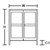 クリエラガラスドアSG 半外付型 三方枠仕様 特注 W1085～1855×H1109～2426mm オーダーサイズ 店舗ドア 両開き 中桟付 単板ガラス LIXIL リクシル ガラスドア おしゃれ 店舗 お店用 ドア リフォーム DIY 3枚目