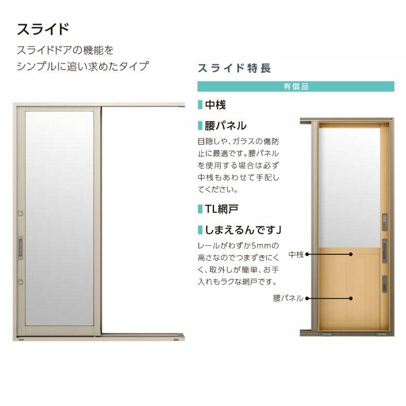 勝手口引き戸 07422 サーモスL ガゼリアN スライド W780×H2230mm 勝手口引き戸 07422 サーモスL ガゼリアN スライド W780×H2230mm