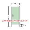 【オーダーサイズ】 玄関ドア 勝手口ドア LIXIL ロンカラーフラッシュドア 三方枠内付型 ガラリ付 W500-850×H600-2068 既存枠に重ねて取付可 室内間仕切りに 4枚目