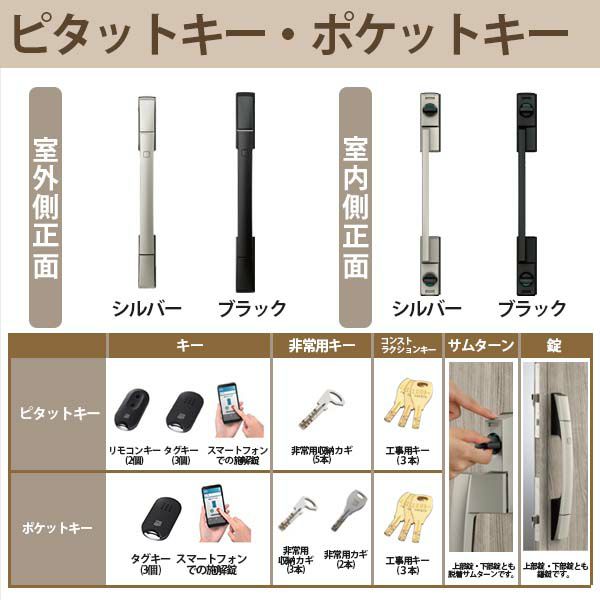 YKK AP玄関 こすろ タグキー ×3 リモコンキー×2
