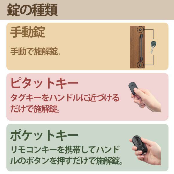 YKK 玄関引き戸 コンコードS30 A02 外引込み 関東間入隅2×4 W1645×H2195mm ピタットKey ポケットKey 手動錠 アルミ YKKap 玄関引戸 玄関ドア リフォーム DIY 7枚目