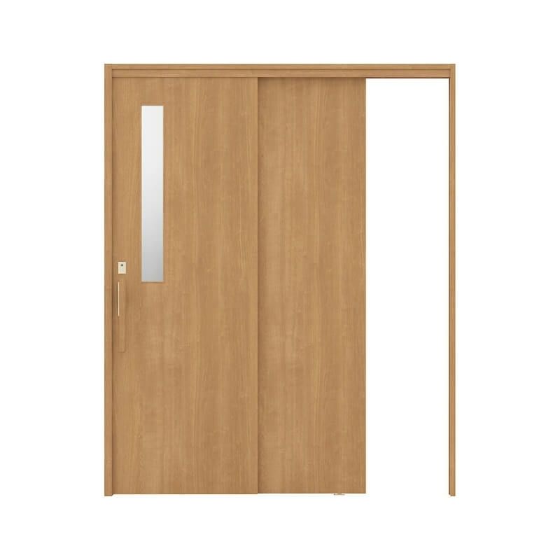 リクシル 室内引戸 ラシッサUD 上吊連動方式  片引戸2枚建 Wソフトモーション 木質面材 HHA ノンケーシング枠 採光タイプ 1620 W1644mm×H2023mm LIXIL DIY