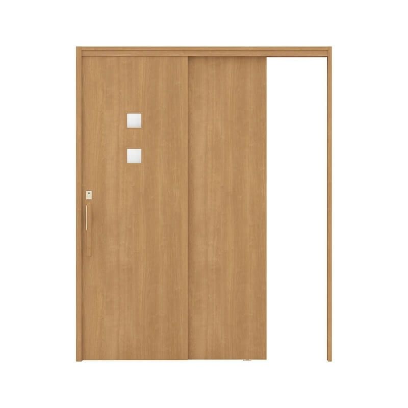 リクシル 室内引戸 ラシッサUD 上吊連動方式  片引戸2枚建 Wソフトモーション 木質面材 HHE ノンケーシング枠 採光タイプ 1620 W1644mm×H2023mm LIXIL DIY