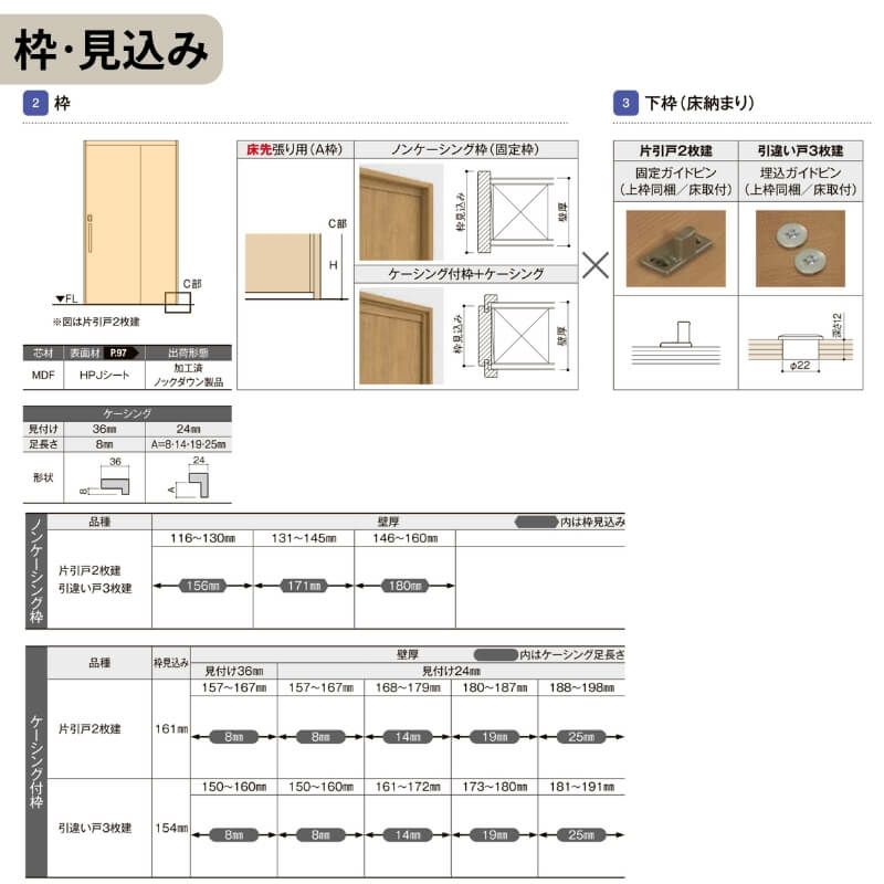 リクシル 室内引戸 ラシッサUD 上吊連動方式  片引戸2枚建 Wソフトモーション 木質面材 HHE ノンケーシング枠 採光タイプ 1620 W1644mm×H2023mm LIXIL DIY 8枚目