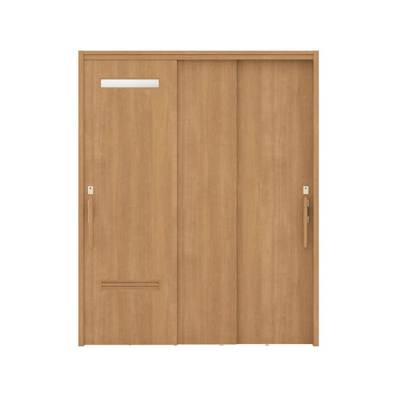 リクシル 室内引戸 ラシッサUD 上吊連動方式  引違い戸3枚建 Wソフトモーション 木質面材 HYE ノンケーシング枠 洗面タイプ 1620 W1644mm×H2023mm LIXIL DIY