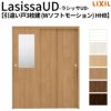 リクシル 室内引戸 ラシッサUD 上吊連動方式  引違い戸3枚建 Wソフトモーション 木質面材 HHB ケーシング付枠 採光タイプ 1620 W1644mm×H2023mm LIXIL DIY 2枚目