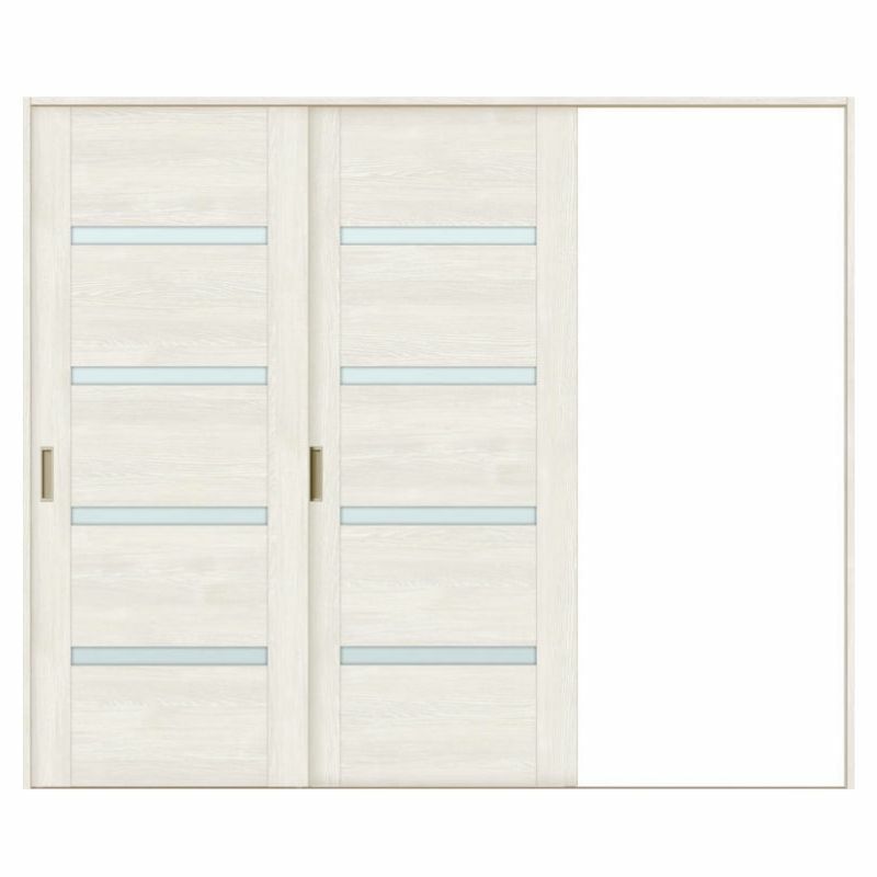 オーダーサイズ リクシル ラシッサＳ 室内引戸 Vレール方式 片引戸2枚建 ASKD-LGR ノンケーシング枠 W1748～2954㎜×Ｈ1728～2425㎜