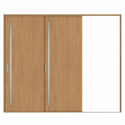 オーダーサイズ リクシル ラシッサＳ 室内引戸 Vレール方式 片引戸2枚建 ASKD-LGC ケーシング付枠 W1748～2954㎜×Ｈ1728～2425㎜