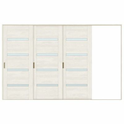 オーダーサイズ リクシル ラシッサＳ 室内引戸 Vレール方式 片引戸3枚建 ASKT-LGR ノンケーシング枠 W2308～3916㎜×Ｈ1728～2425㎜