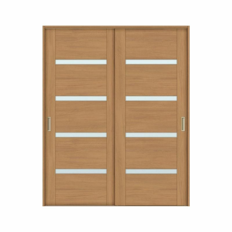 オーダーサイズ リクシル ラシッサＳ 室内引戸 Vレール方式 引違い戸2枚建 ASHH-LGR ケーシング付枠 W1188～1992mm×Ｈ1728～2425mm