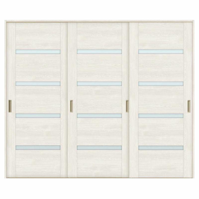 オーダーサイズ リクシル ラシッサＳ 室内引戸 Vレール方式 引違い戸3枚建 ASHT-LGR ノンケーシング枠 W1748～2954㎜×Ｈ1728～2425㎜