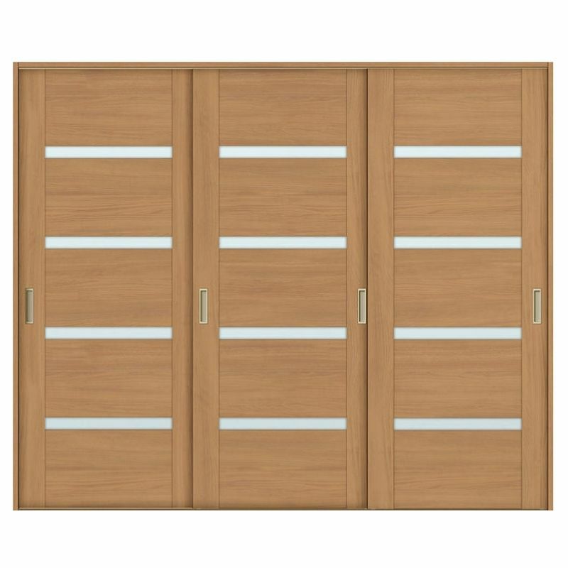 オーダーサイズ リクシル ラシッサＳ 室内引戸 Vレール方式 引違い戸3枚建 ASHT-LGR ケーシング付枠 W1748～2954㎜×Ｈ1728～2425㎜