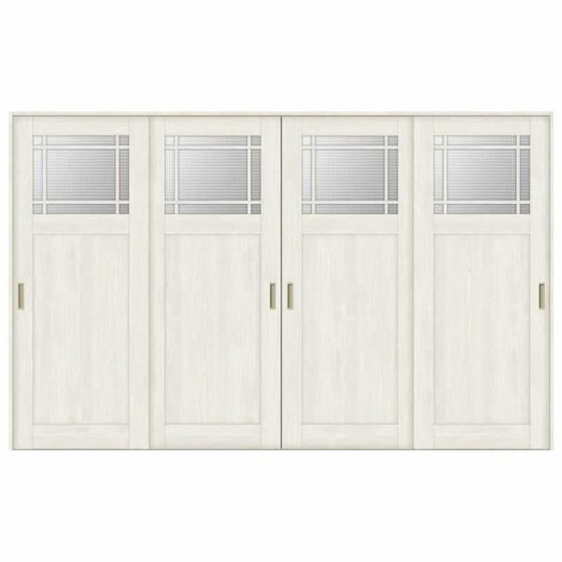 オーダーサイズ リクシル ラシッサＳ 室内引戸 Vレール方式 引違い戸4枚建 ASHF-LGJ ノンケーシング枠 W2341～3949㎜×Ｈ1728～2425㎜