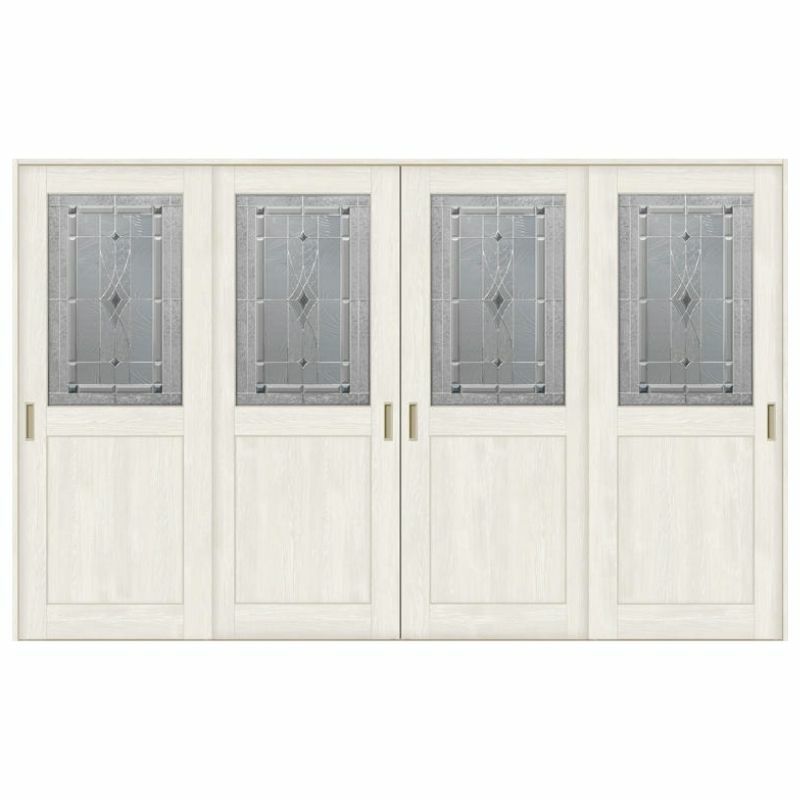 オーダーサイズ リクシル ラシッサＳ 室内引戸 Vレール方式 引違い戸4枚建 ASHF-LWB ノンケーシング枠 W2341～3949㎜×Ｈ1728～2425㎜