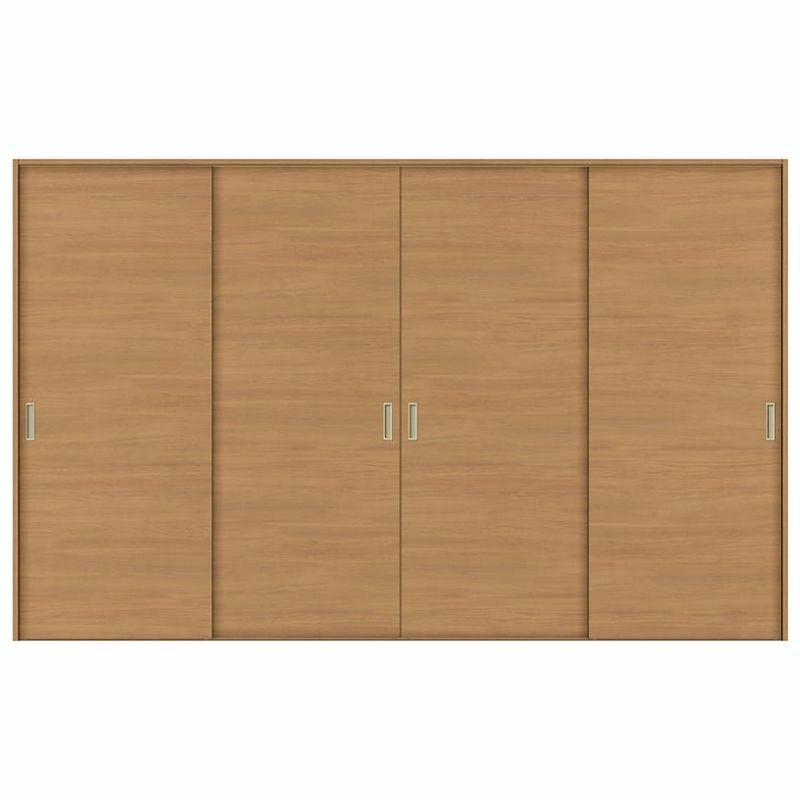 オーダーサイズ リクシル ラシッサＳ 室内引戸 Vレール方式 引違い戸4枚建 ASHF-LAB ケーシング付枠 W1789(2341)～3949㎜×Ｈ628(1728)～2425㎜