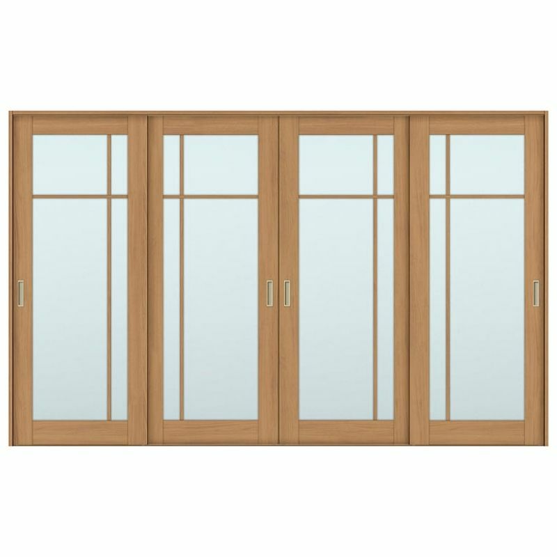 オーダーサイズ リクシル ラシッサＳ 室内引戸 Vレール方式 引違い戸4枚建 ASHF-LGK ケーシング付枠 W2341～3949㎜×Ｈ1728～2425㎜