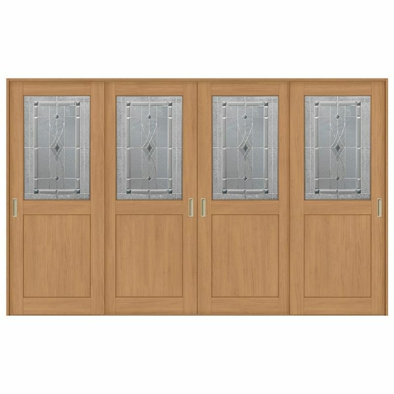 オーダーサイズ リクシル ラシッサＳ 室内引戸 Vレール方式 引違い戸4枚建 ASHF-LWB ケーシング付枠 W2341～3949㎜×Ｈ1728～2425㎜