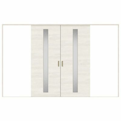 オーダーサイズ リクシル ラシッサＳ 室内引戸 Vレール方式 引分け戸 ASWH-LGB ノンケーシング枠  W2341～3949㎜×Ｈ1728～2425㎜