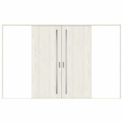 オーダーサイズ リクシル ラシッサＳ 室内引戸 Vレール方式 引分け戸 ASWH-LGC ノンケーシング枠 W2341～3949㎜×Ｈ1728～2425㎜