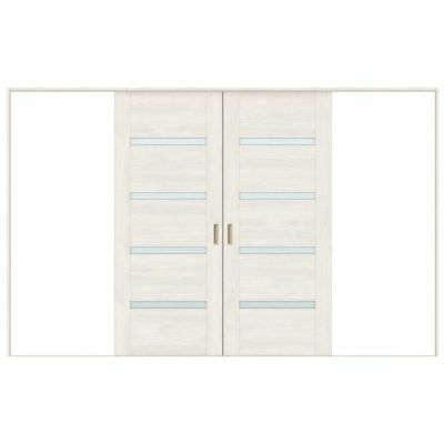 オーダーサイズ リクシル ラシッサＳ 室内引戸 Vレール方式 引分け戸 ASWH-LGR ノンケーシング枠 W2341～3949㎜×Ｈ1728～2425㎜