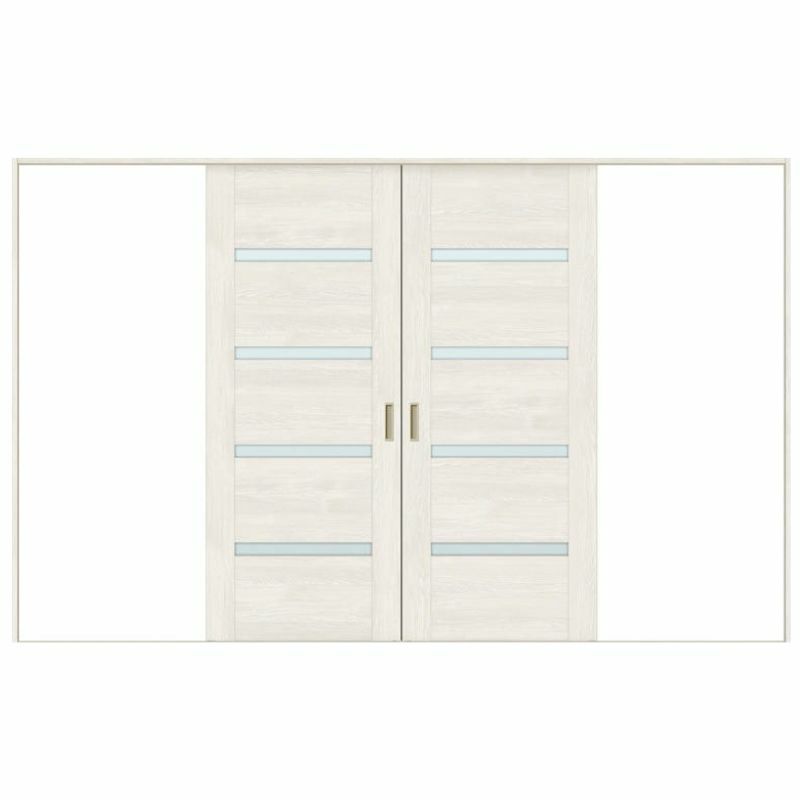 オーダーサイズ リクシル ラシッサＳ 室内引戸 Vレール方式 引分け戸 ASWH-LGR ノンケーシング枠 W2341～3949㎜×Ｈ1728～2425㎜