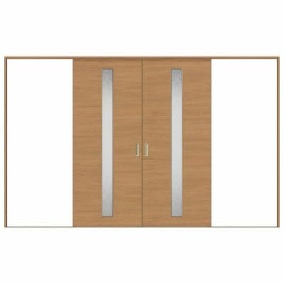 オーダーサイズ リクシル ラシッサＳ 室内引戸 Vレール方式 引分け戸 ASWH-LGB ケーシング付枠  W2341～3949㎜×Ｈ1728～2425㎜