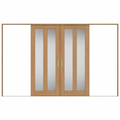 オーダーサイズ リクシル ラシッサＳ 室内引戸 Vレール方式 引分け戸 ASWH-LGG ケーシング付枠 W2341～3949㎜×Ｈ1728～2425㎜