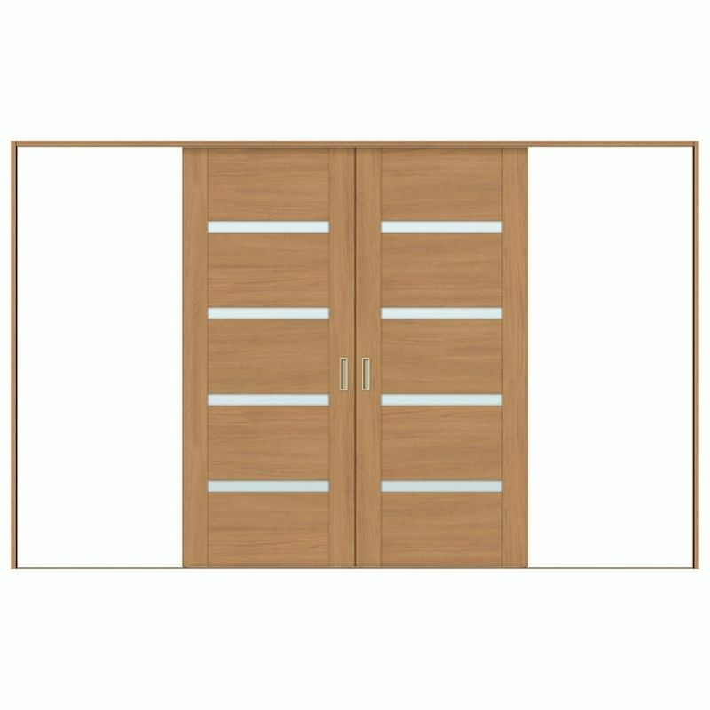 オーダーサイズ リクシル ラシッサＳ 室内引戸 Vレール方式 引分け戸 ASWH-LGR ケーシング付枠 W2341～3949㎜×Ｈ1728～2425㎜